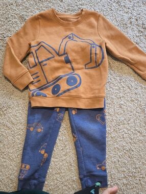 Cat & Jack Navy and Orange Toddler Vehicle Joggers